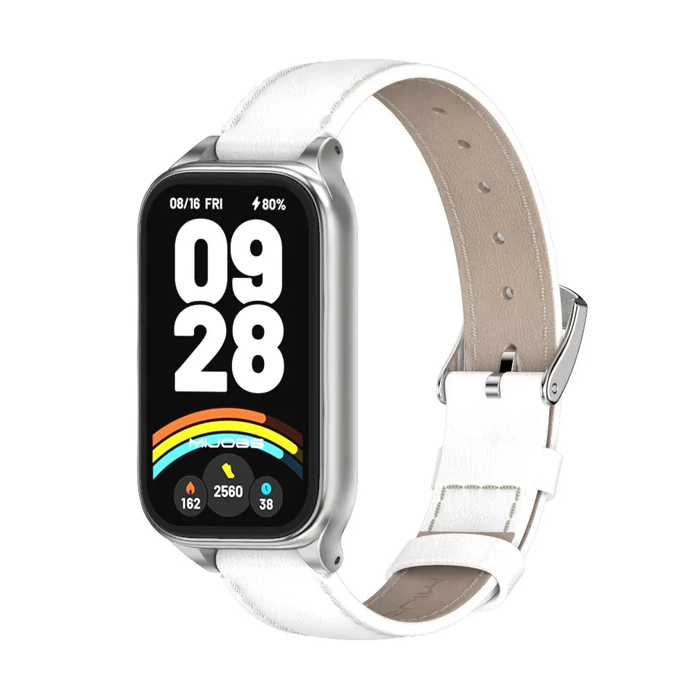 Premium Leather Strap for Smart Fitness Bracelet - Elegant Wristband Accessory