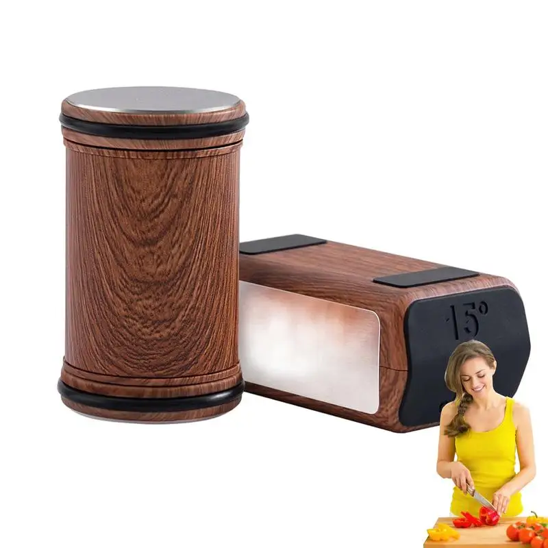 

Вращающаяся точилка для столовых приборов, многофункциональная зеркальная кухонная утварь с основанием на 15 градусов для обвалки