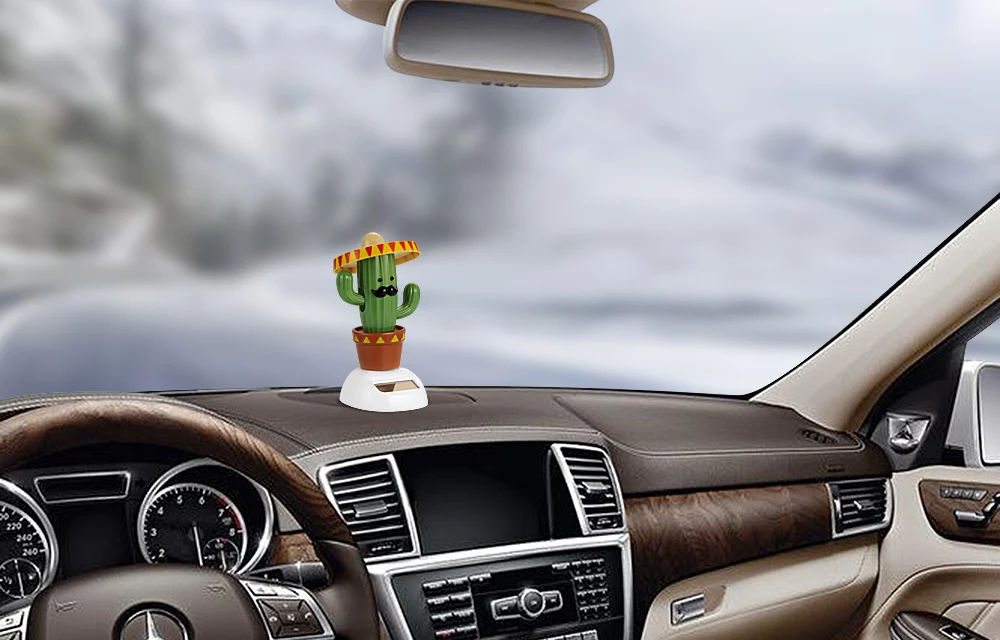 Figurine licorne solaire voiture tête oscillante décoration tableau de bord