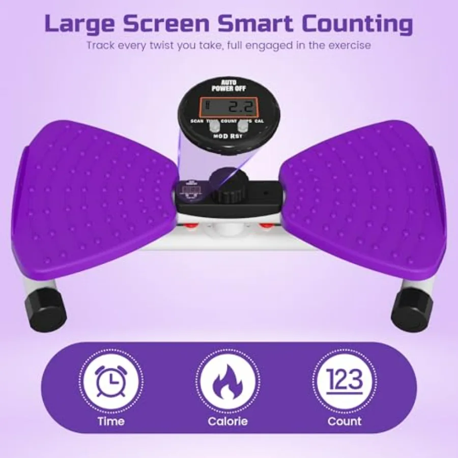 Waist Twister Machine Exercise - Ab Twister Board for Exercise with 5 Resistance Bands, 330LBS Capacity Waist Twisting Fitness T