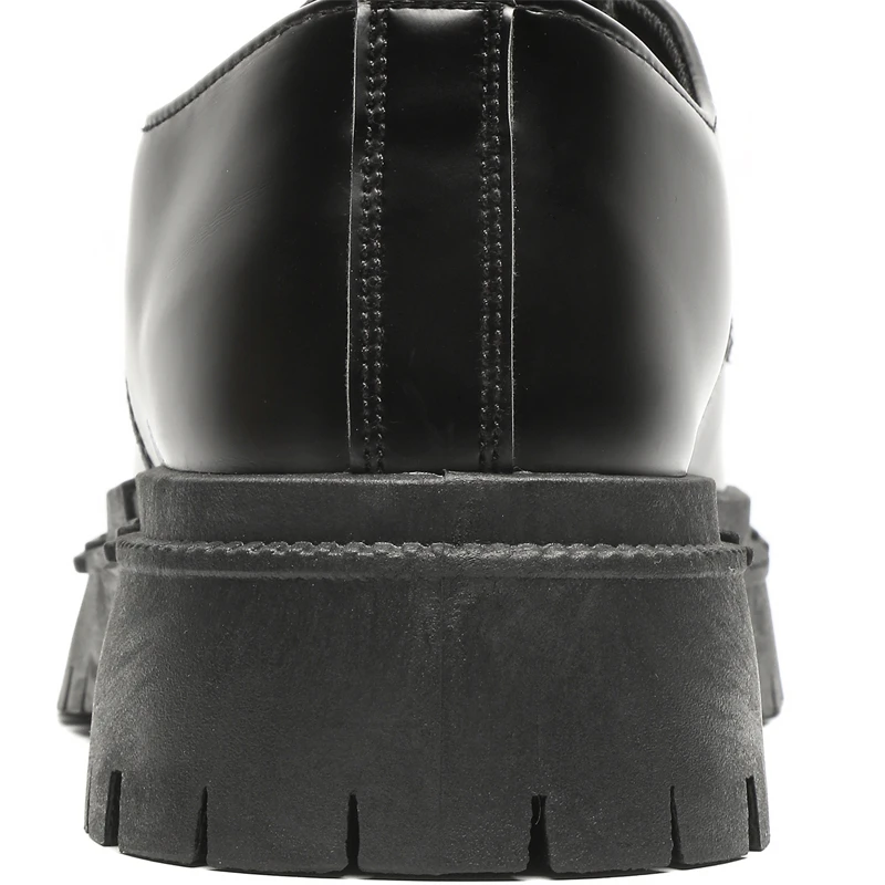 سميكة وحيد رسمي أسود الرجال أحذية من الجلد العلامة التجارية الفاخرة مصمم منصة حذاء كاجوال فستان الزفاف أوكسفورد أحذية الرجال أحذية عمل