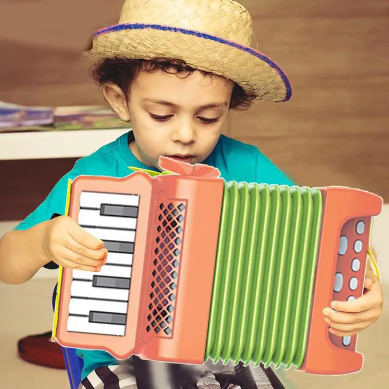 cartoon Kids Accordion Mini Toy Musical Instruments Kids Musical Instrument Educational Gifts Children Toddlers Beginners