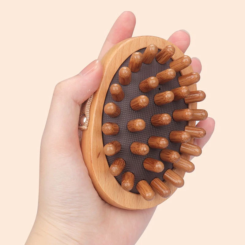Body Anti Cellulite Brush Soothing Wooden Essential Oil Spa Air Cushion Massage Hair Comb Scalp Massage Brush Body Massager