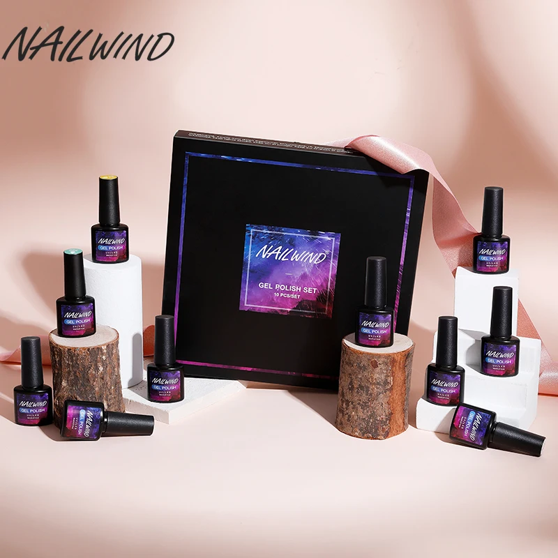 NAILWIND Gel Nail Polish Set 10 Colors UV /Led Lamp Nail Art Design Semi Permanent Soak Off Nail Enhancement 6