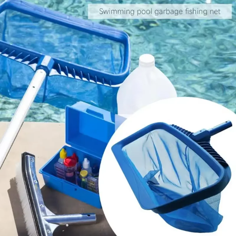 Pool Cleaning Tool Swimming Pool Cleaning Net Professional Leaf Rake Deep Bag Large Capacity Thickened Frame Pool Leaf Skimmer Net Clean Tool