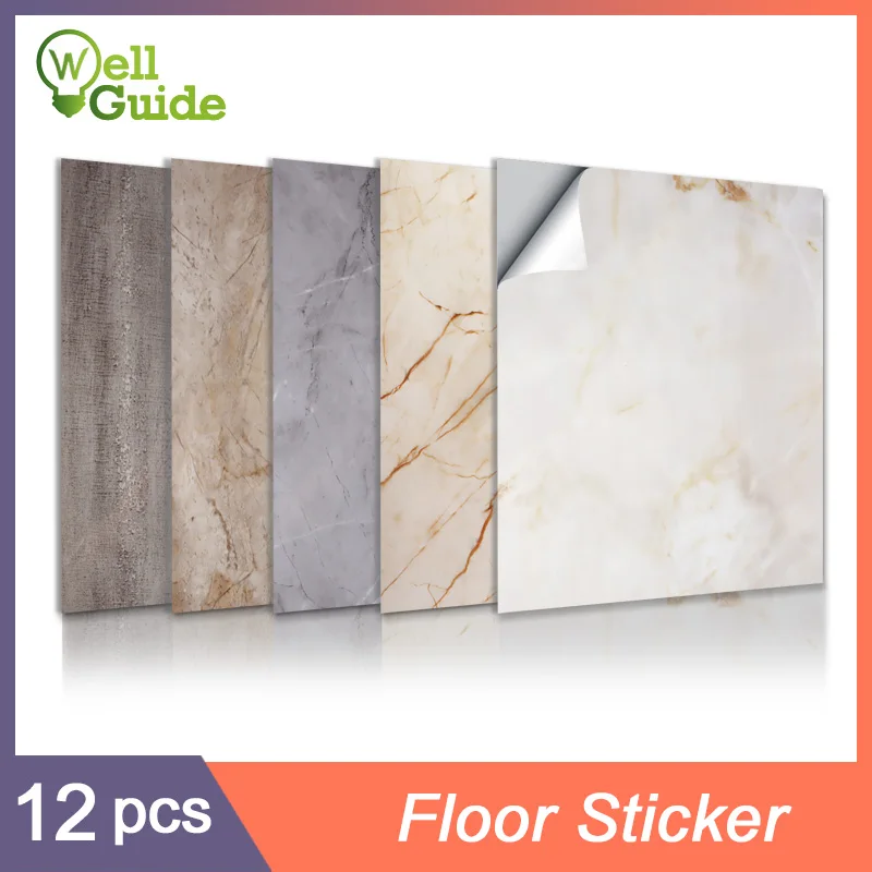 Wall Sticker Self Adhesive waterproof PVC Tiles Floor Stickers Marble
