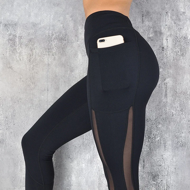 Gym Pants Women with Pocket Sports Yoga Fitness Pants Moisture Wicking Workout Leggings High Waist Gym Running Sports Yoga