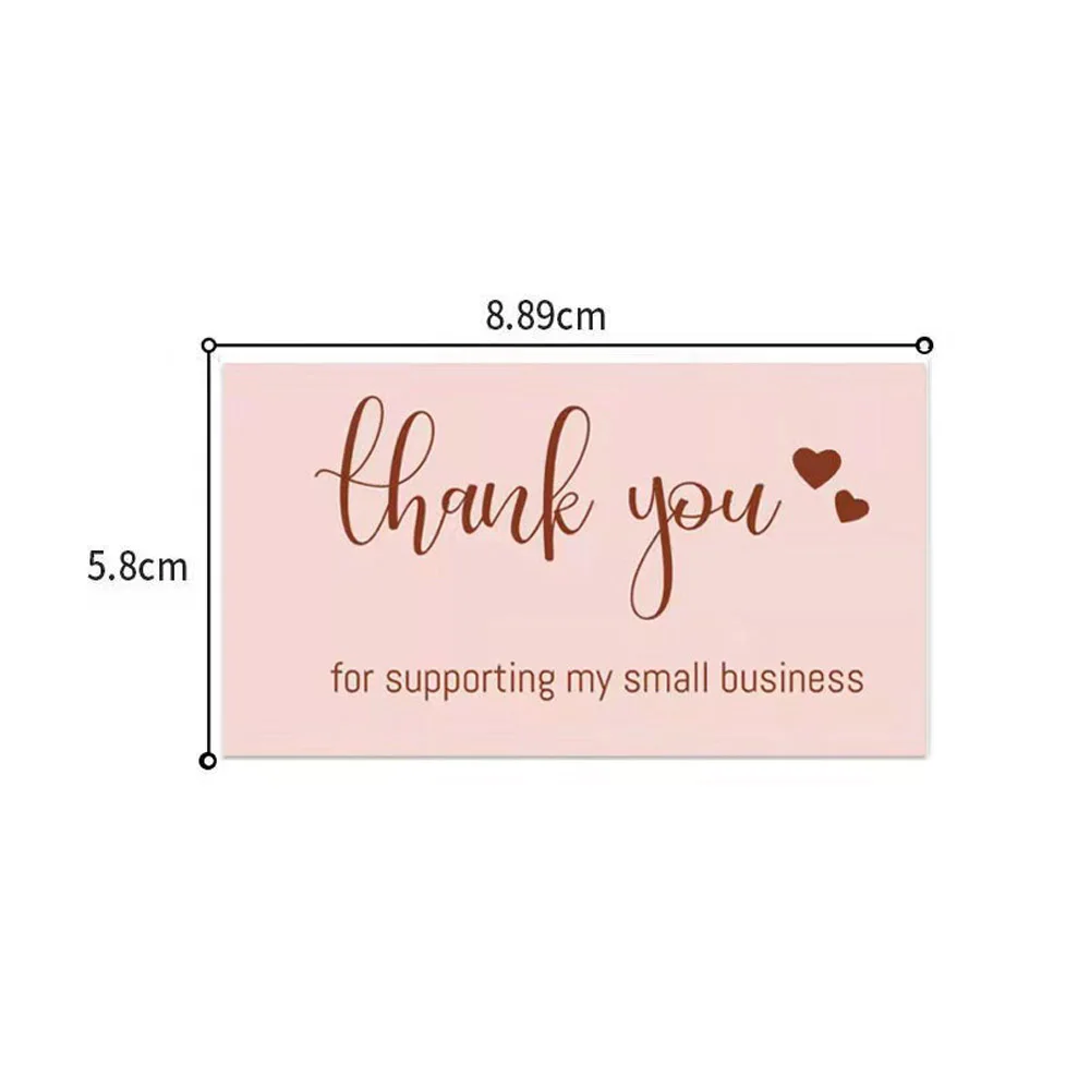 10-50pcs Thank You Cards for Supporting My Business Thanks Greeting Card 2*3.5inch Appreciation Cardstock for Gift Decor Card