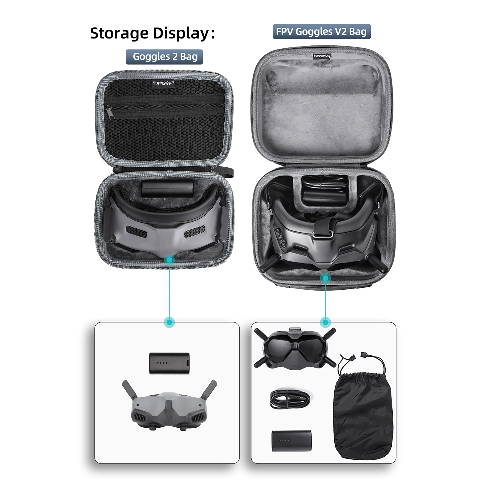 Étui de transport pour DJI Avata Goggles 2 / FPV Goggles V2