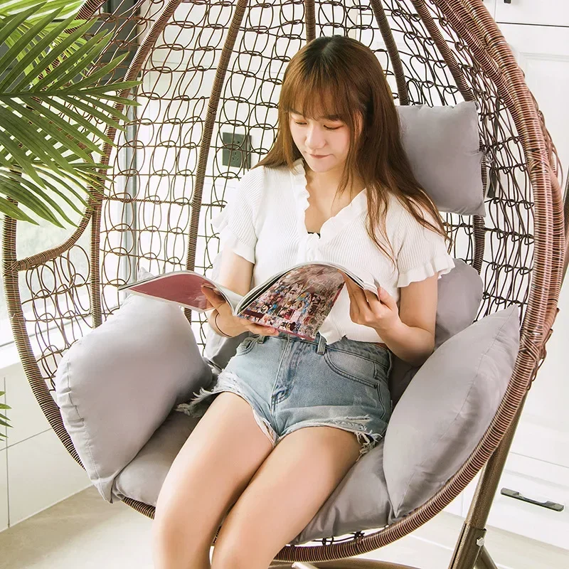 Home Decor Indoor Outdoor Patio Yard Garden Beach Office Hanging Basket Chair Cushions (No Swing) Egg Hammock Nest Back Pillow