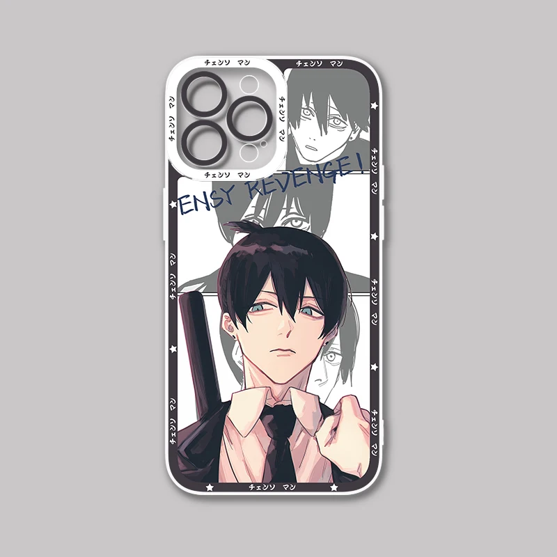 Anime Chainsaw Man Soft Case For iPhone 15 14 Pro Max 13 12 Mini