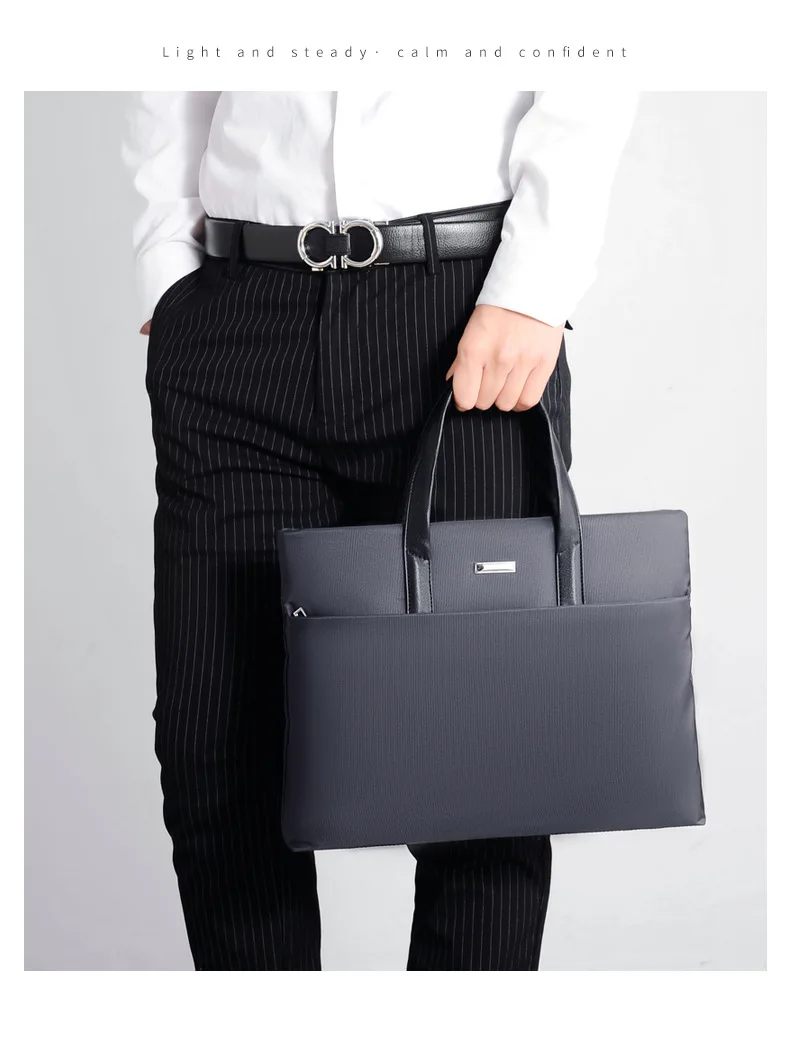 High Grade Business Laptop Bag Package Men's Waterproof Briefcase Handbag Official Large Capacity Black Blue Gray Custom Logo
