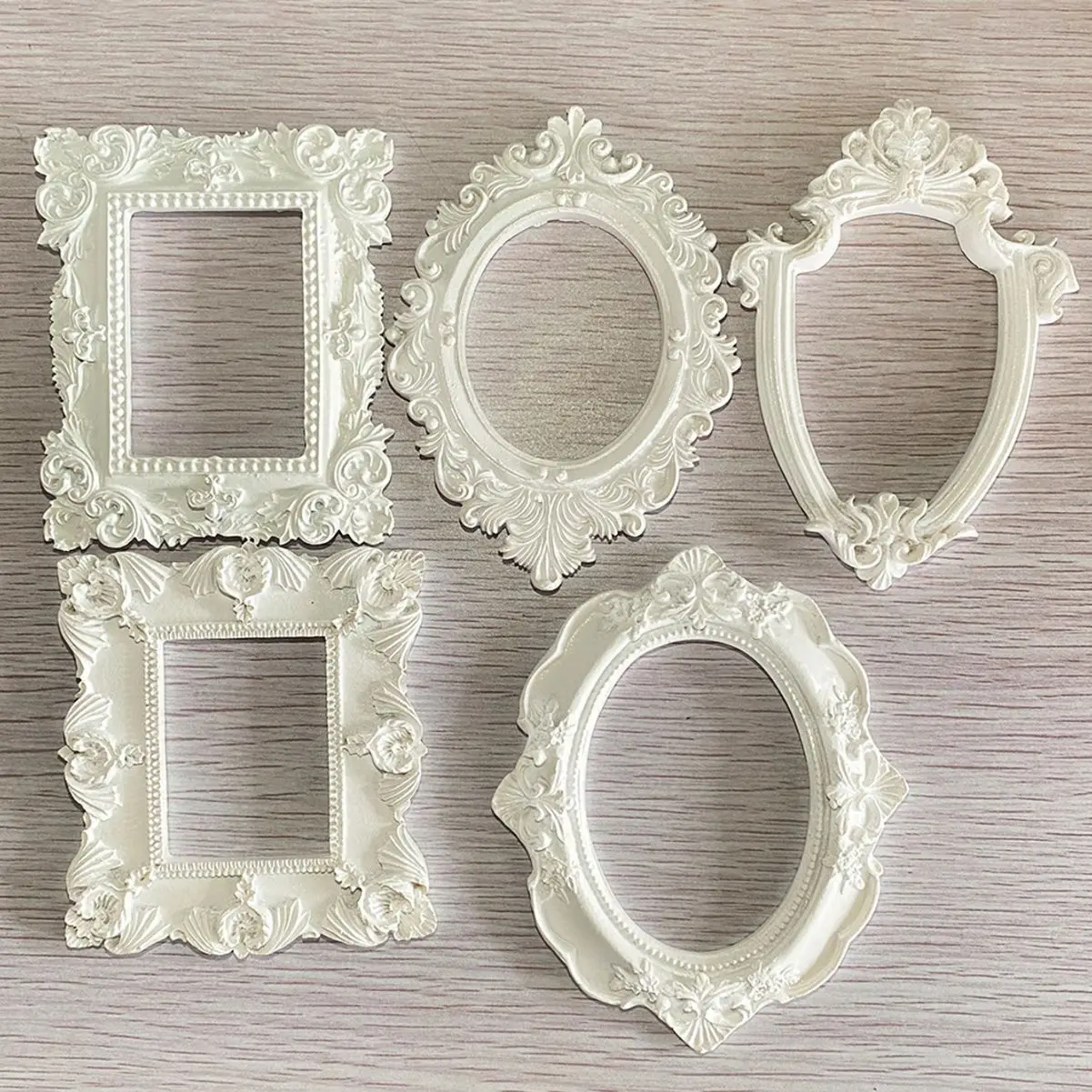 Mini Photo Frame Shooting Retro European Style Photo Frame Embossed Nail Art Earrings Pose Props