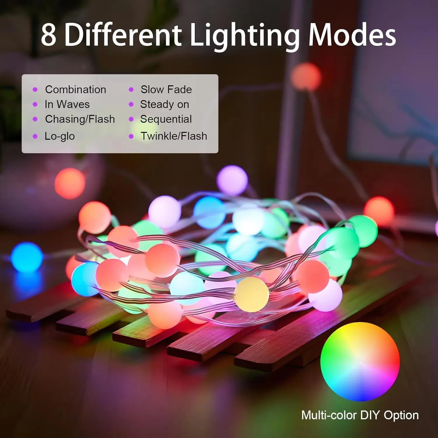 LED String Lights Outdoor RGB String Lights 10M 66Bulbs Smart APP Bluetooth Control LED Light String For Indoor Outdoor Party Christmas Decor