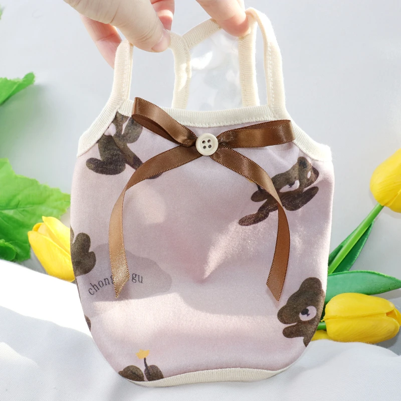 

Pet Thin Suspender Cartoon Puppy Vest Small Dog Cute Home Wear Spring and Summer Breathable Clothes Dog Accessories