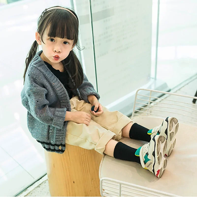 1Pair Winter Sweet Cute Candy Solid Color Soft Warm Thicken Coral Fleece Cotton Baby Middle Tube Socks for Children Boys Girls