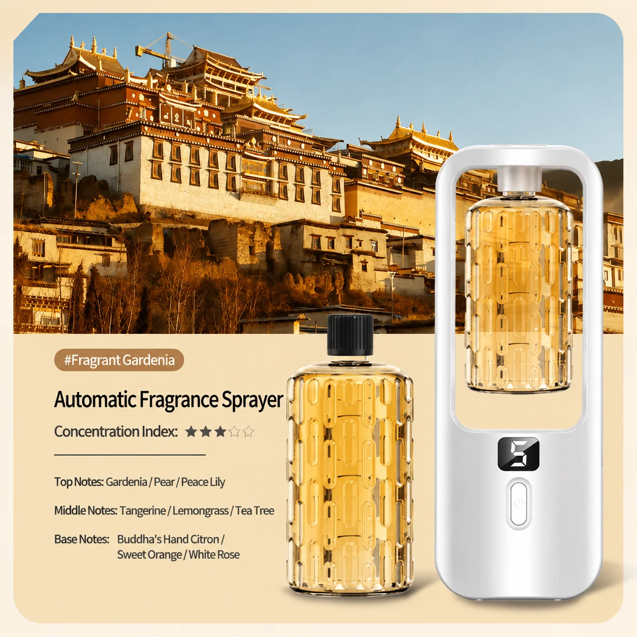 Compact Wall-Mounted Electric Aroma Diffuser with Essential Oil Fragrance Spray