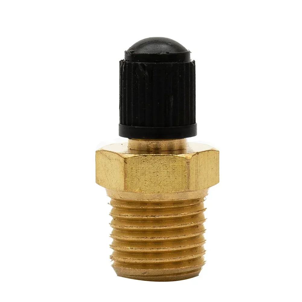 1/4 Inch NPT Solid Nickel Plated Brass Air Compressor Oil Tank Filling Valve Core Rated To 2g00psi Working Pressure 300psig Max