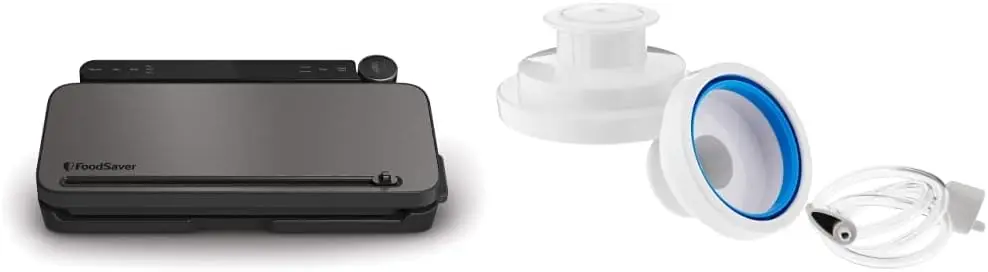

Multi-Use Vacuum Sealing & Food Preservation System, Charcoal Stainless Steel, Black & Regular Sealer and Accessory Hose