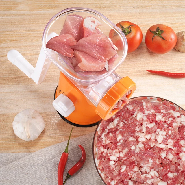 Stainless Steel Manual Chopper Meat Grinder Household Mincer Food Processor