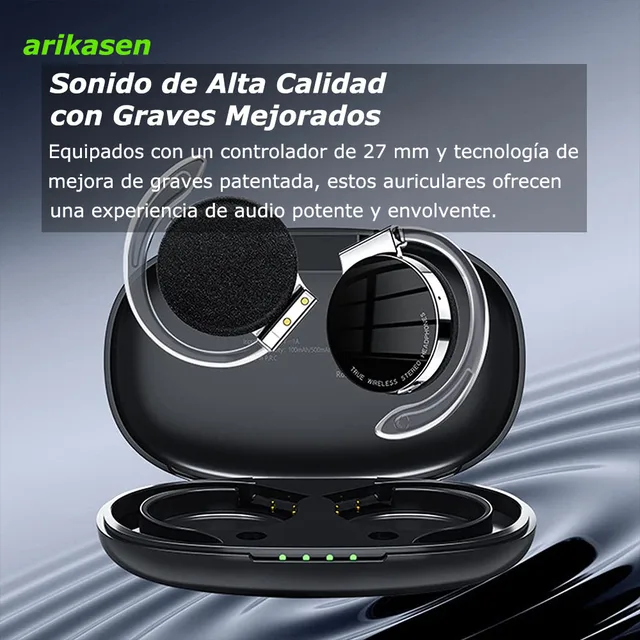 Auriculares de oreja abierta con cancelación de ruido, micrófono Boom,  conducción de aire ligera, Bluetooth, auriculares inalámbricos para  llamadas - AliExpress