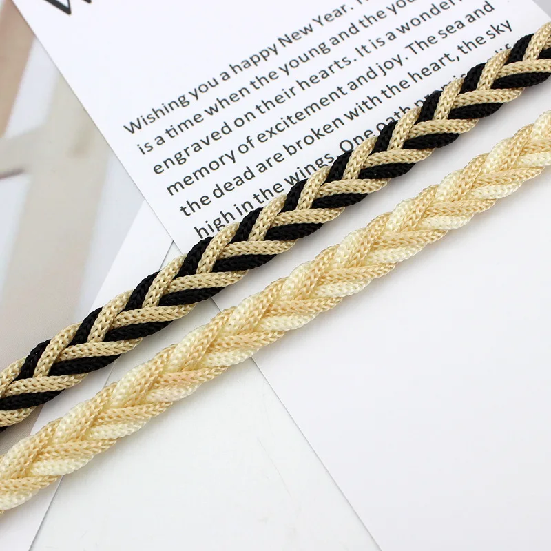 New Women's Solid Color Braided Tassel Belt 2023 New Boho Girls Thin Waist Rope Knit Belts for Dress Waistbands Accessories