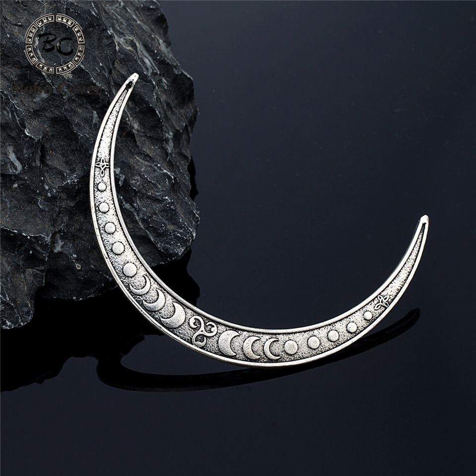 Retro Norse Mythology Moon Hair Stick for Women Vikings Crescent Hairpin Metal Headwear Charm Female Jewelry Hair Accessories