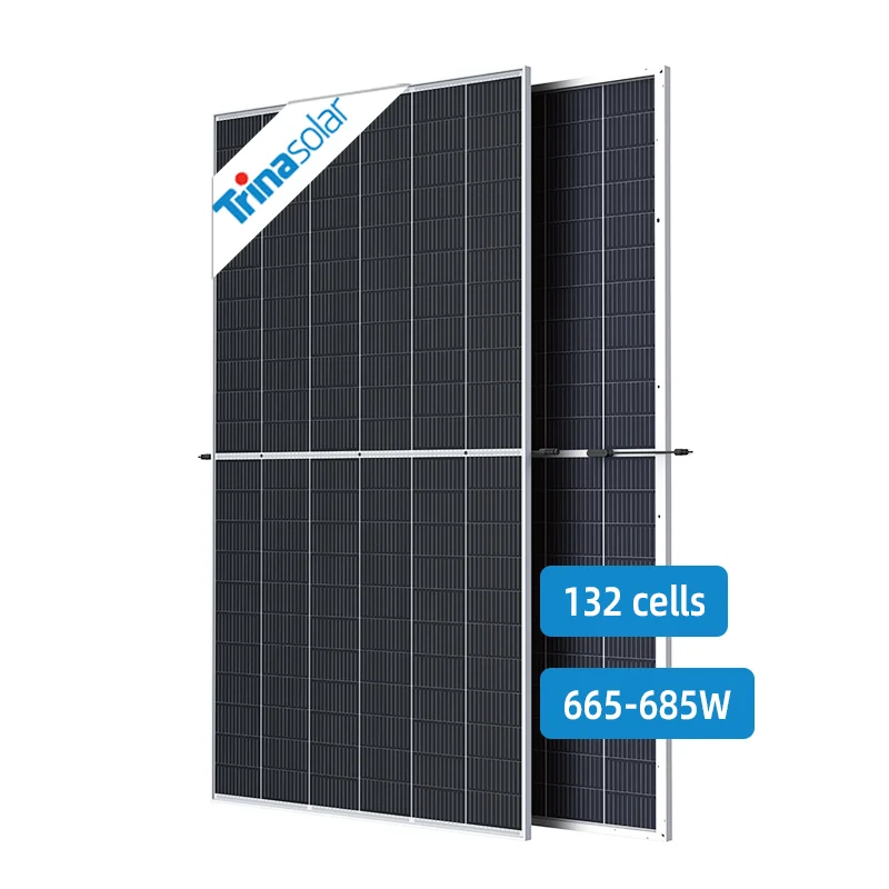 Trina Solar Vertex 210Mm Pannello Solare Bificial Perc Modulo Solare 665W 670W 675W Pannelli Solari Tutto Nero