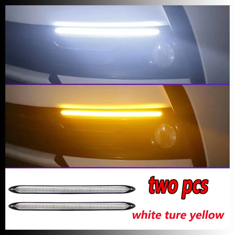 

Universal 2Pcs Led Car Daytime Running Lights Waterproof Headlight Strip Sequential Light Streamer Auto Decorative Lamp 12V