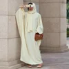 Islamic Clothing Ramadan Dress Muslim Abayas With Hijab 2 Pics Women Jilbabs Long Sleeve Modesty Maxi Dresses Loose Kaftans