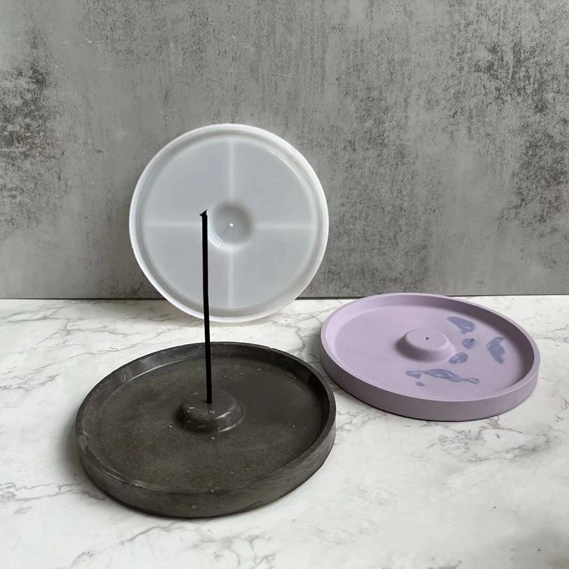 Incense Tray Silicone Mold Plaster Epoxy Resin Thread Incense Insert