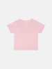 Children's Short sleeved 2024 Summer Girls Pink T-shirt Cotton Breathable Mesh Short sleeved Shirt Girl Thin Solid Color T-shirt 2
