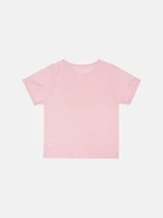 Children's Short sleeved 2024 Summer Girls Pink T-shirt Cotton Breathable Mesh Short sleeved Shirt Girl Thin Solid Color T-shirt 2