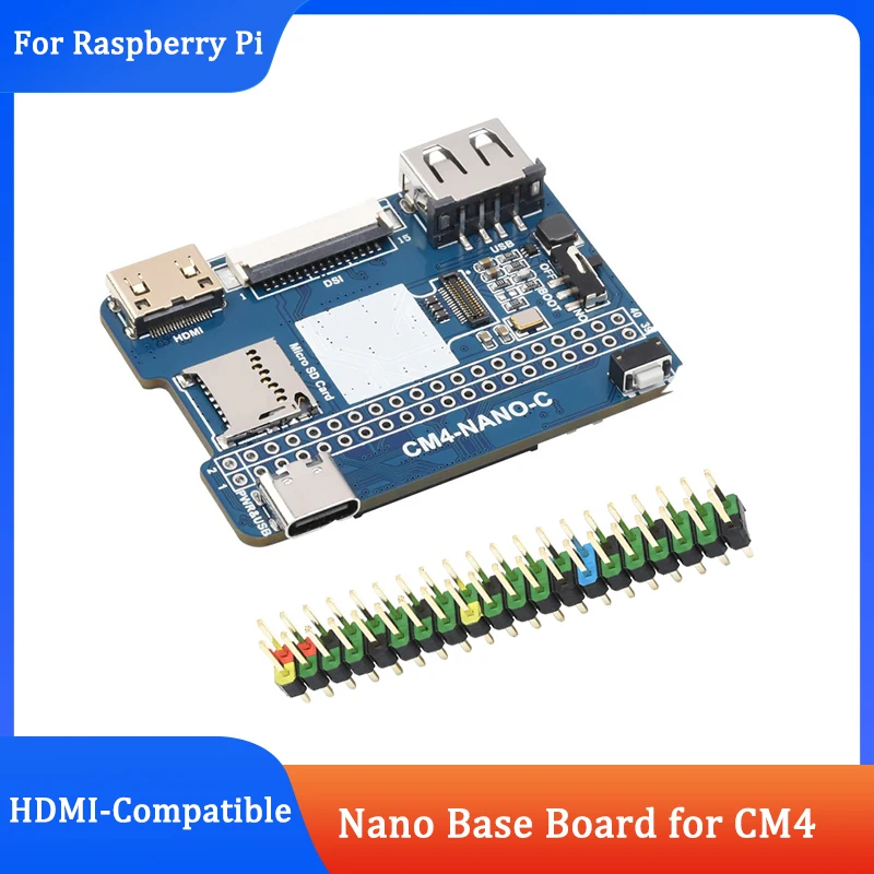 Raspberry pi Cm4 Nano Placa Base b Usb Csi Dsi Compatível com Mini Hdmi Gigabit Ethernet Rj45 Mesmo Tamanho Que o Cm4 para Raspberry pi