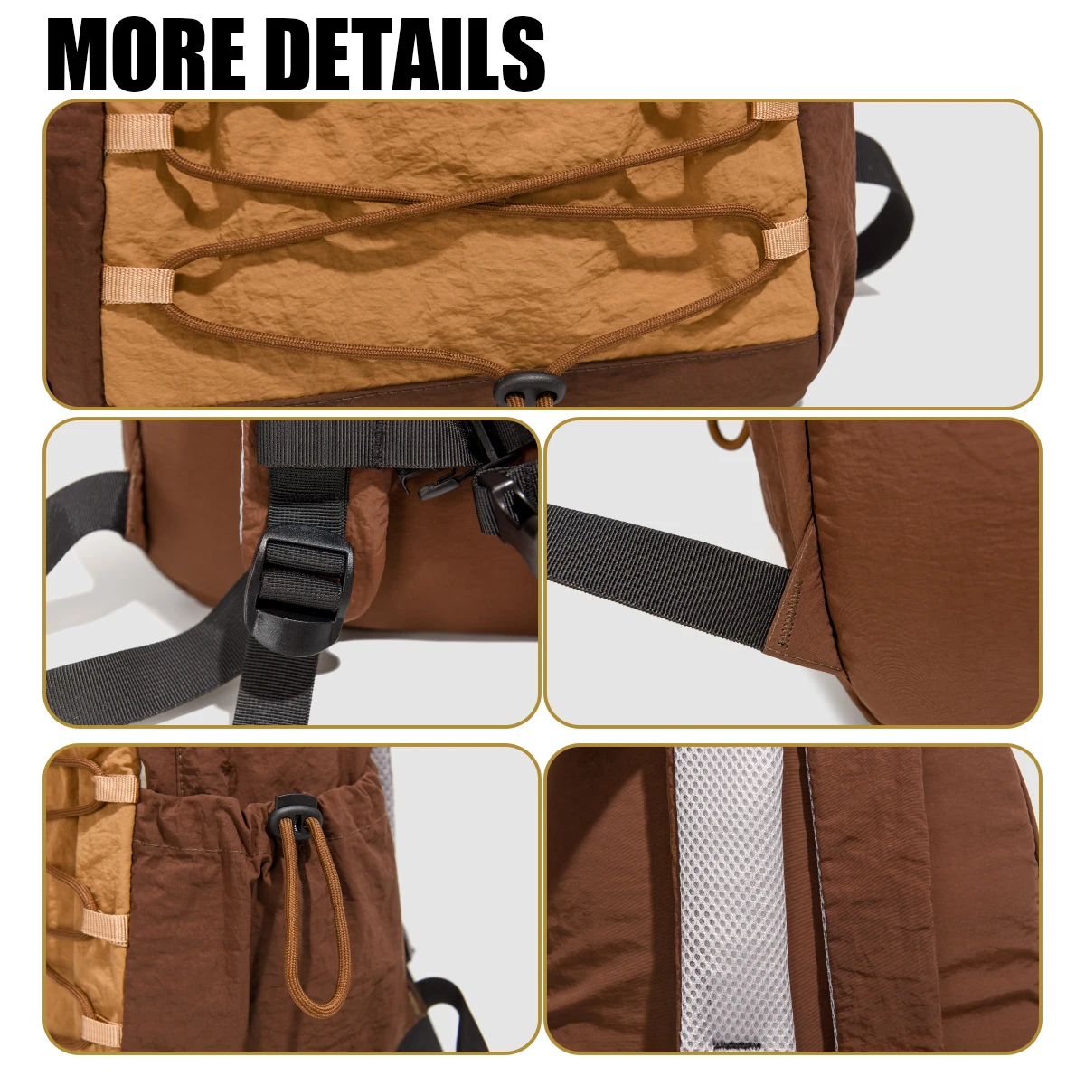 Outdoor Hiking Backpack, Small Lightweight Backpack, Mountaineering Bag, Mini School Bag, Work and Commuting Bag, College Student Camping Bag