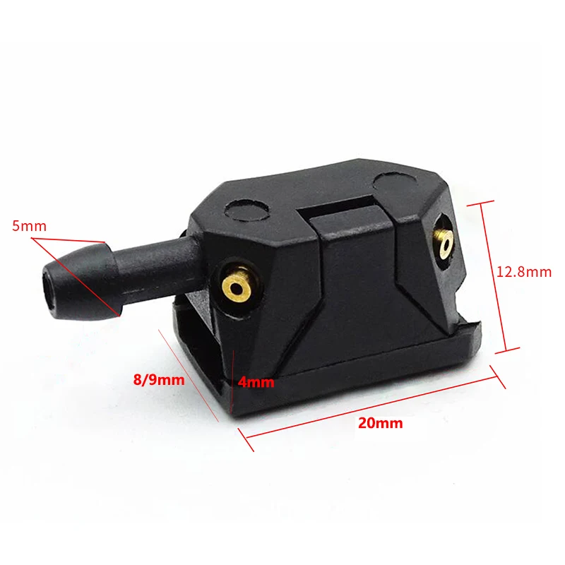 Universal Van Windscreen Wiper Spray Nozzle 4 Direction Spray 8/9mm Single Hole Wiper Nozzle Jet Car Wiper Replacement Parts 2
