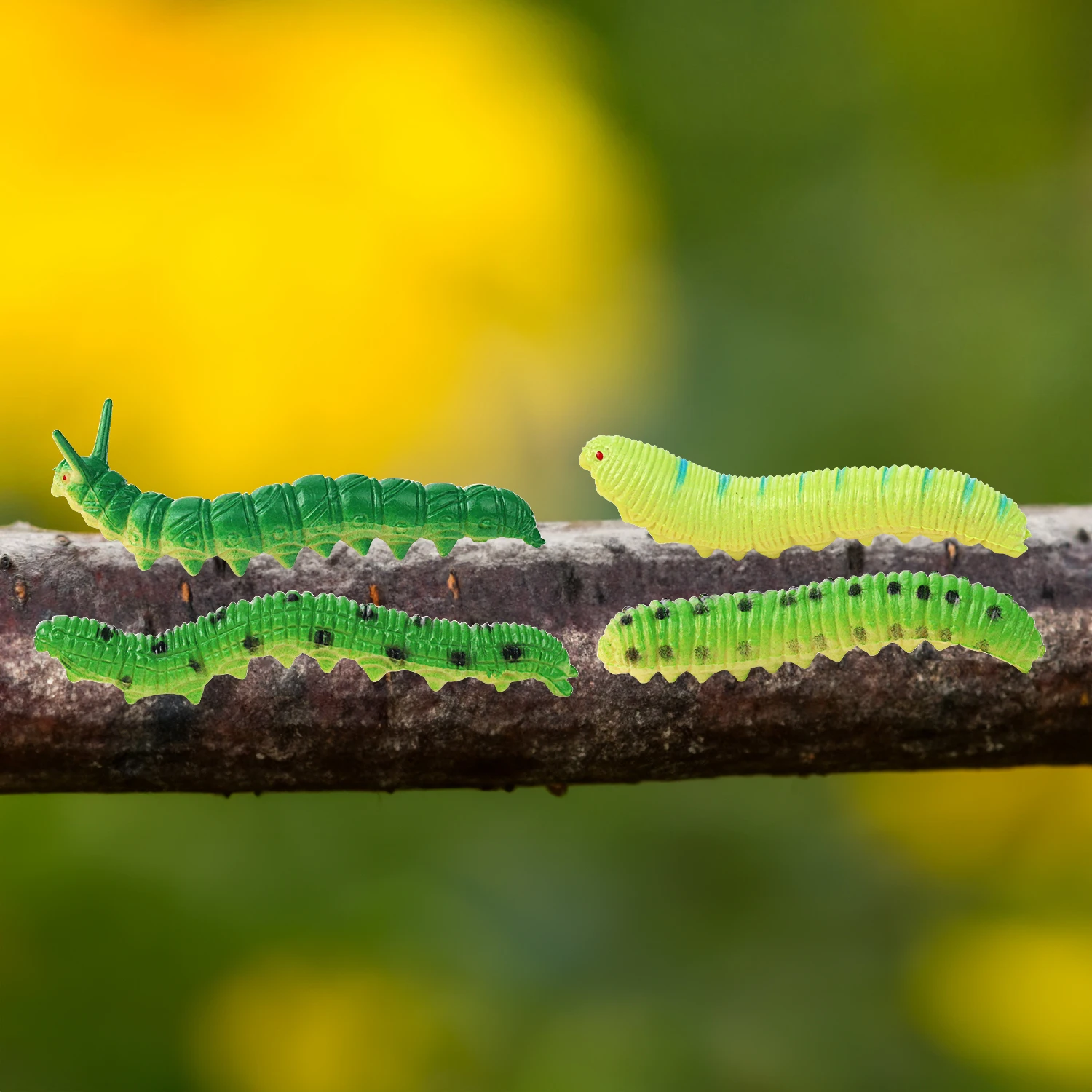 5-15PCS/Set Mini Simulated Caterpillar Prank Animals Model Crawling Insect Action Figures Educational Toys For Kids and Friends 5