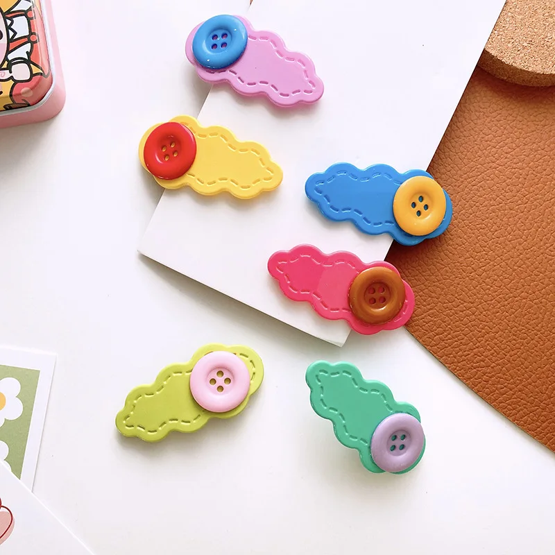 

Sweet Girl Heart Small Fresh Candy Cloud Glaze Hairpin Simple Personality Bangs Clip Edge Clip Hairpins BB Clips Styling Tools