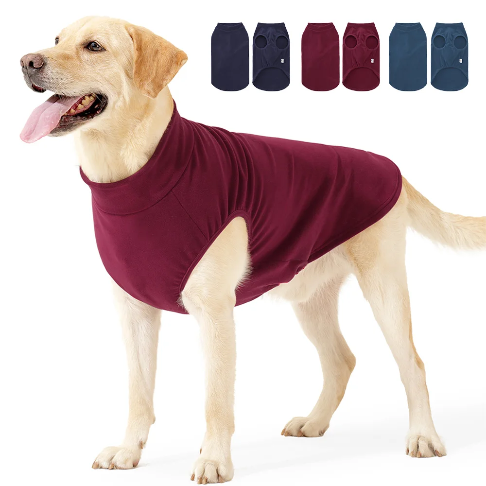 Warm Fleece Dog Clothes – Soft Winter Sweater Pajamas for Medium Large Dogs