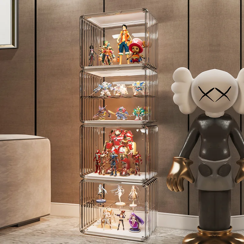 

Hand-Made Display Cabinet Toy Model Storage Product Display Transparent Cabinet Acrylic Household Building Block Shelf