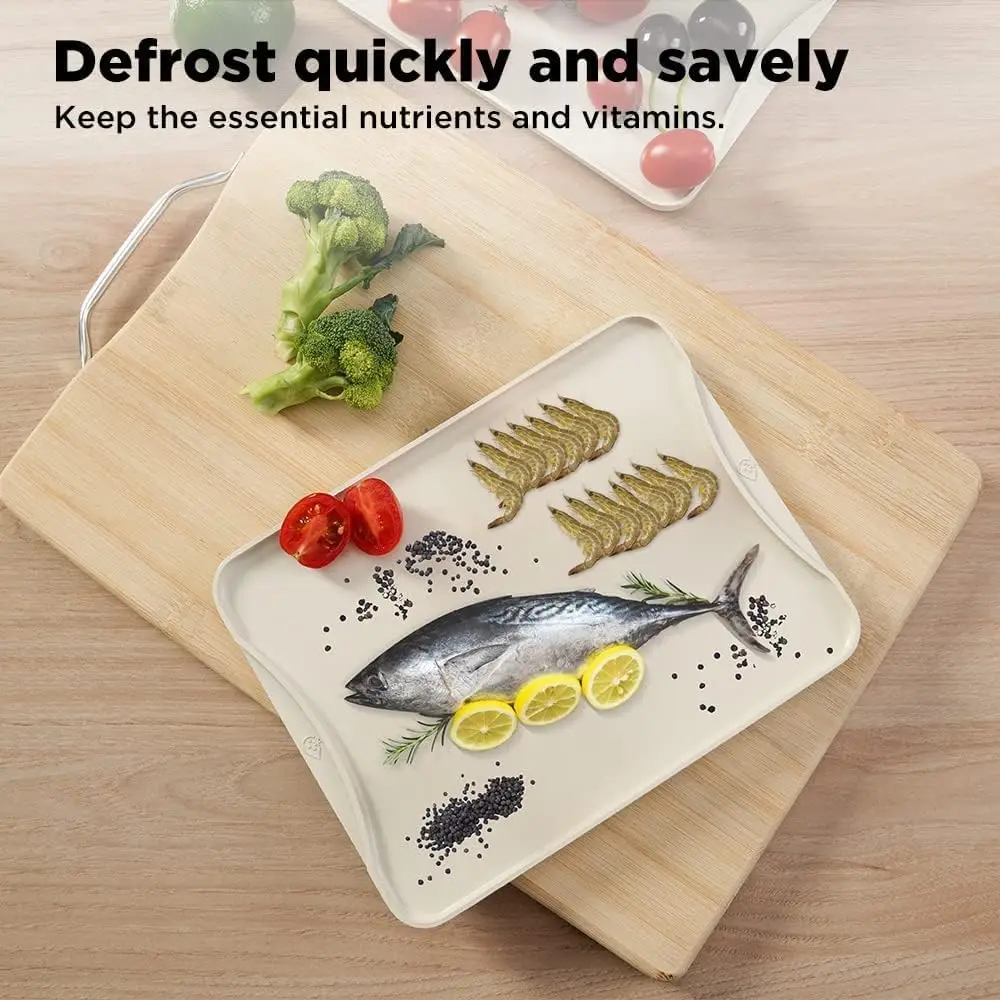 Fast Defrosting Tray For Frozen Meat Rapid and Safer Way of Thawing Food Defroster Plate Thaw by Miracle Natural Heating defrosting tray