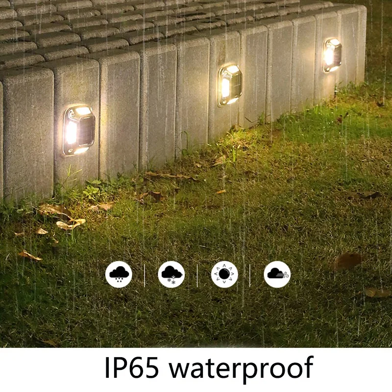 8 LED IP65 방수 태양광 램프 플로어 램프 정원용 야외 진입로 도로 표시 경로 계단 울타리 도로 부두 조명