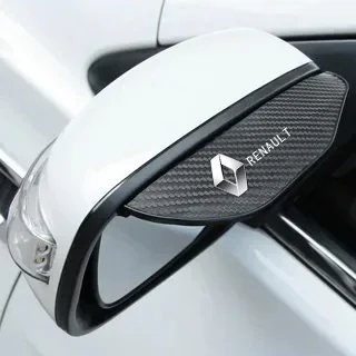 2PCS car rearview mirror rainproof eyebrow carbon fiber sunshade cover for Renault Megane 2 3 Clio 4 Captur Kadjar Fluence