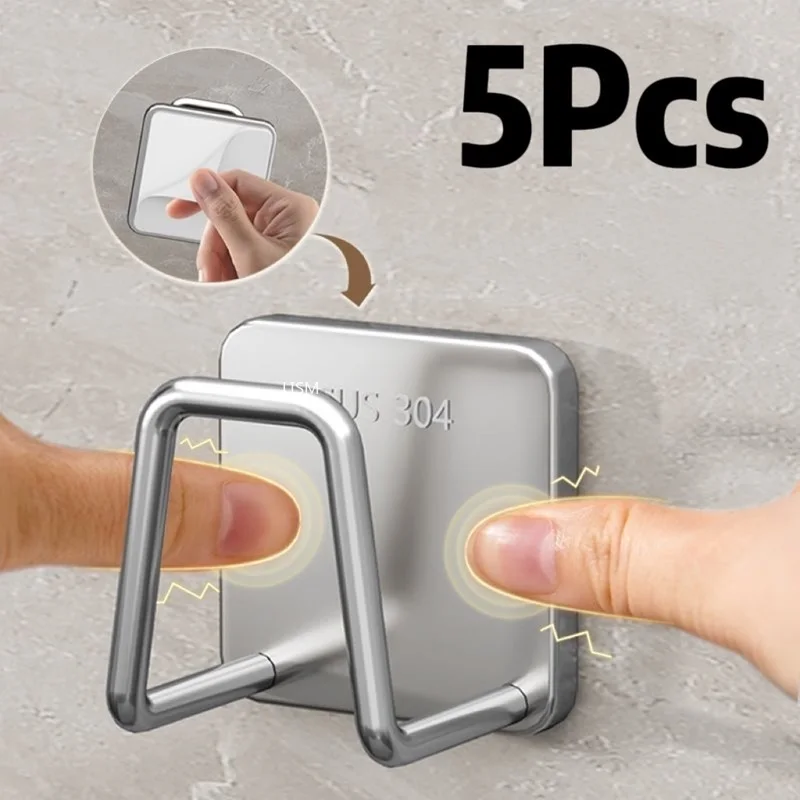 Kitchen Sponge Holder 5/1pcs Stainless Steel Sink Sponges Holder Self Adhesive Drain Drying Rack