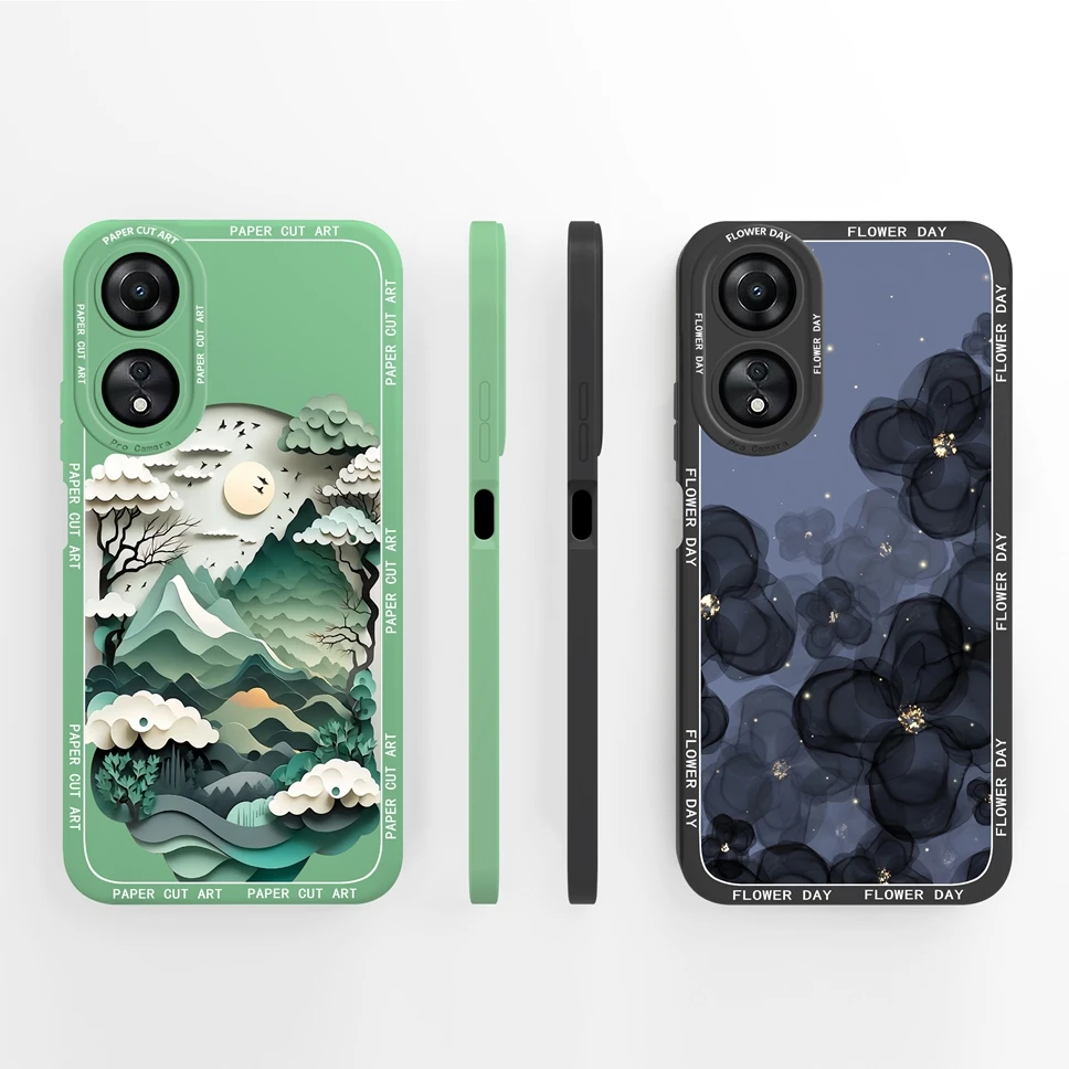 Cute Flowers Silicone Protective Phone Case - Stylish Back Cover Casing Shell with Bumper Protection