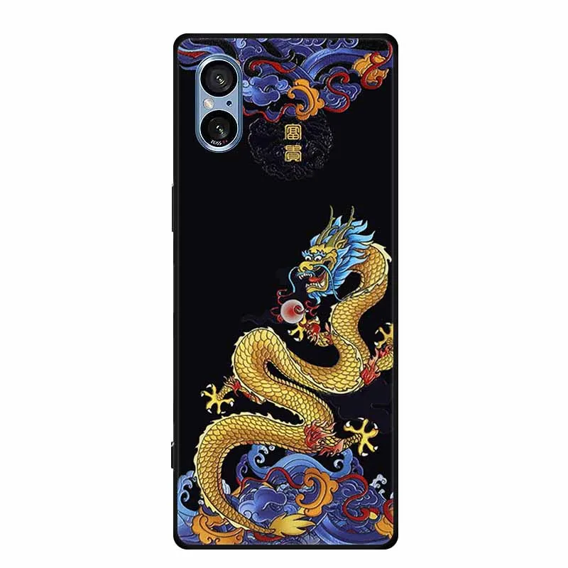 3D Relief Black Silicone Soft Back Cover Case