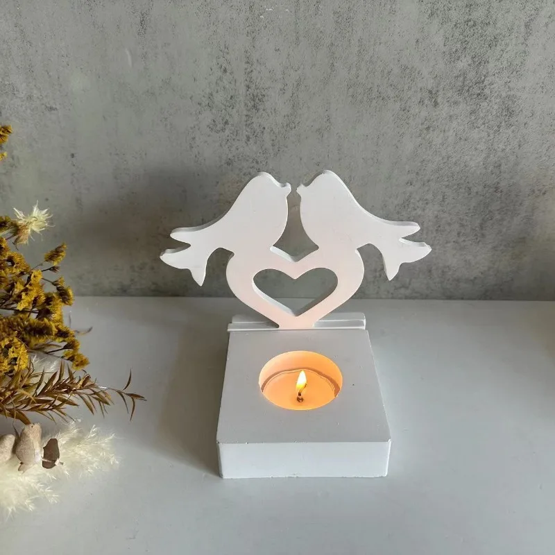 Silicone Candle Molds Bird Anchor House Heart Houses Concrete Casting Molds Gypsum Candle Holder Decoration Resin Mould silicone mold,flower silicone mould