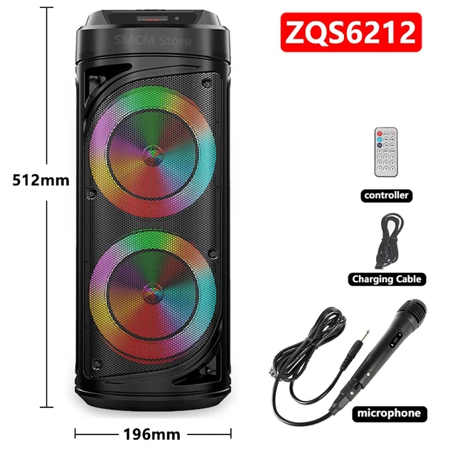 ZQS-6212 high-power dual speaker audio mobile portable South