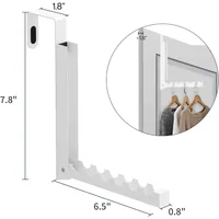 2 Pack Over The Door Hanger Hooks for Clothes Small Portable Storage Hooks, Over The Door Clothes Drying Rack for 2