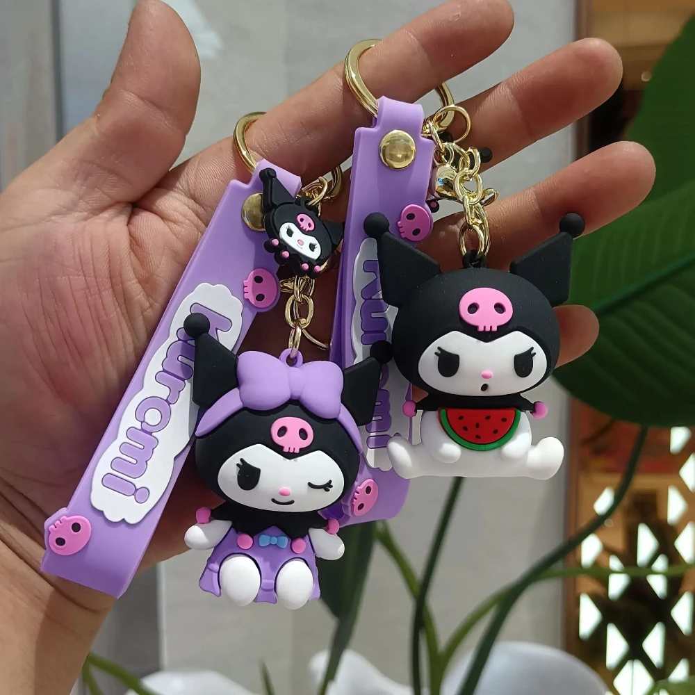 

Sanrio Hello Kitty Keychain Cute Cartoon Melody Kuromi Cinnamoroll Doll Pendant Decoration Keyring Jewelry Girl&Child Gifts Toy